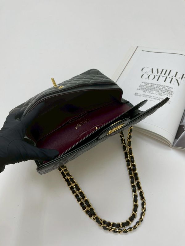 【95成新】CHANEL CF25 黑金牛皮 