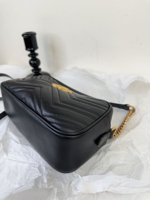 【12期0利率】GUCCI Marmont 相機包黑金【9成新】 