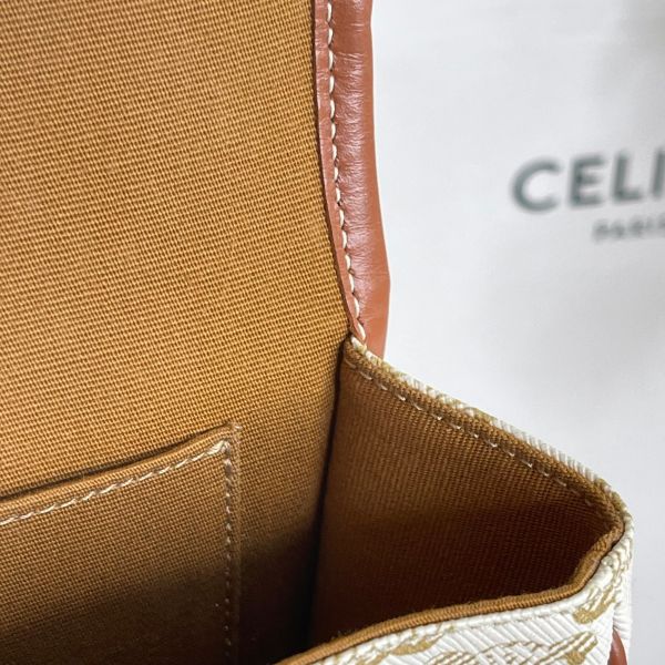 【12期0利率】CELINE Triomphe帆布中型Folco手袋 【9成新】 