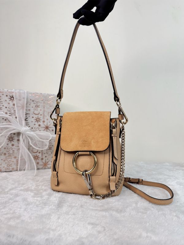 【9成新】CHLOE FAYE 迷你雙肩後背包 