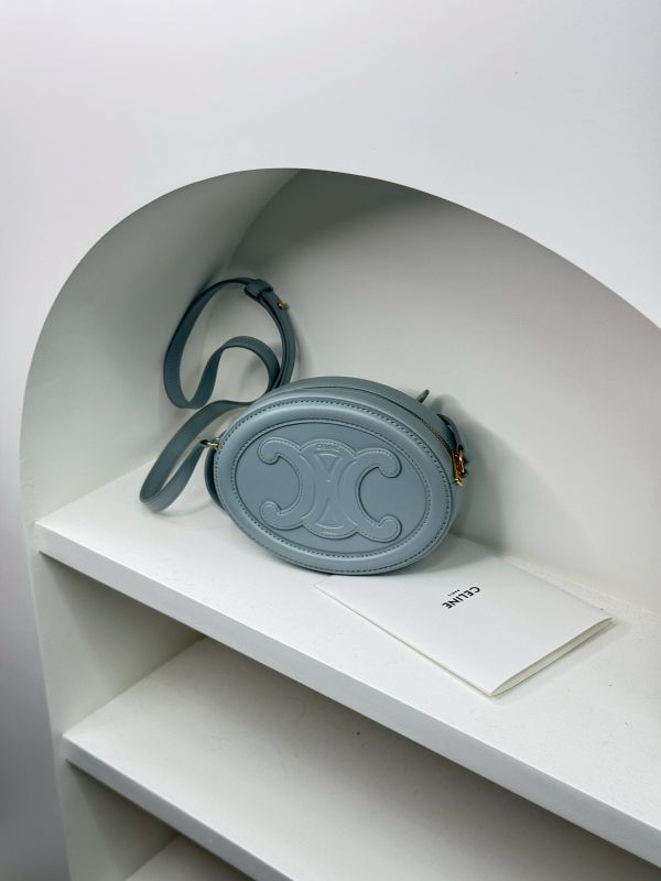 【95成新】CELINE 迷你月餅包  冰藍色 