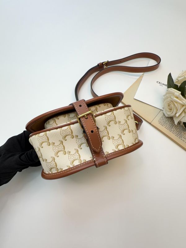 【95成新】CELINE Triomphe帆布中型Folco手袋 