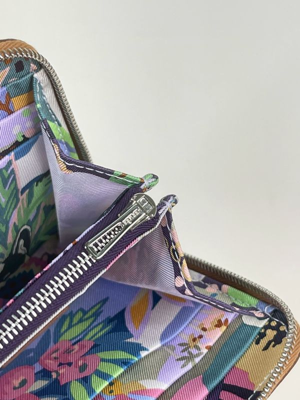 【分期0利率】HERMES 絲巾短夾 金棕色【未使用閒置品】