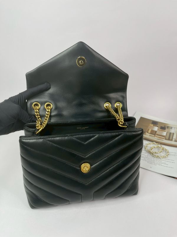 【分期0利率】YSL LOULOU 翻蓋雙層斜背包【95成新】 