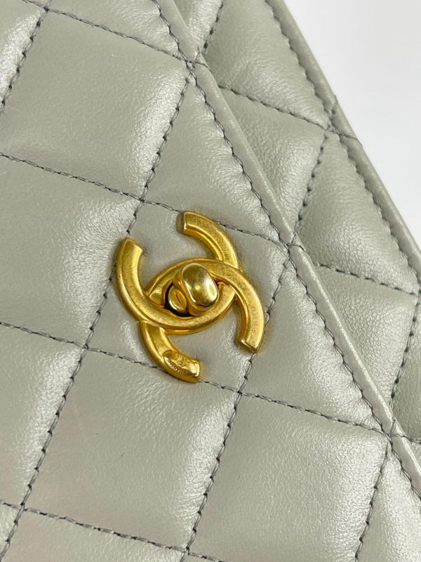 【9成新】CHANEL 羊皮金球WOC 