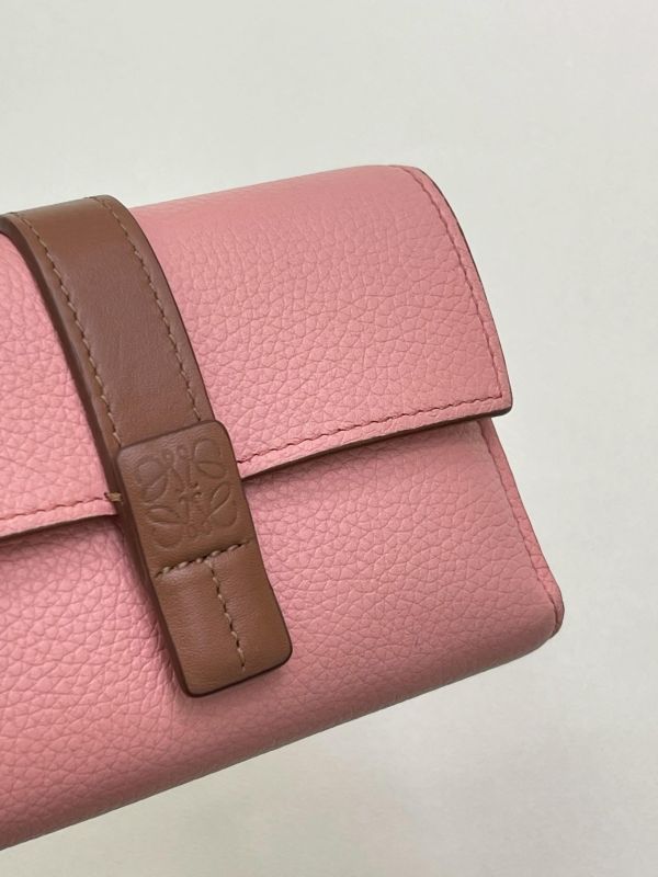 【9成新】LOEWE 粒面小牛皮小號豎款皮夾 