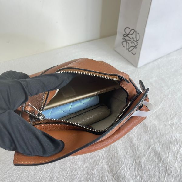 【12期0利率】LOEWE MINI  PUZZLE 焦糖色【24年台灣購證】【99成新】 