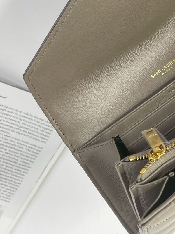 【95成新】YSL CASSANDRE小羊皮大信封長夾 