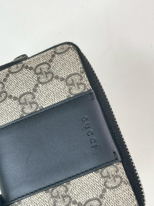 【95成新】GUCCI GG SUPREME 拉鍊零錢卡包 