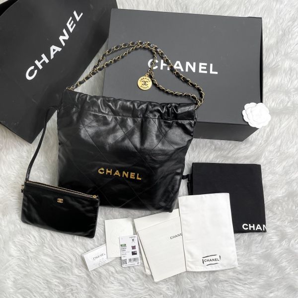 【12期0利率】CHANEL  22BAG  SMALL【95成新】 