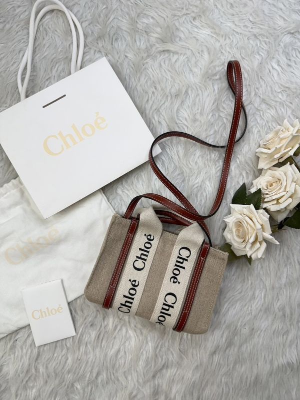 【12期0利率】CHLOE WOODY TOTE 迷你 棕色【95成新】 