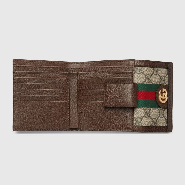 【12期0利率】【全新品】GUCCI OPHIDIA 扣式掀蓋錢包【現金價21000】 