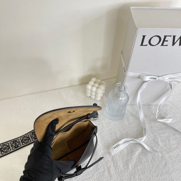 【12期0利率】LOEWE MINI GATE 雙層包 黑【9成新】 