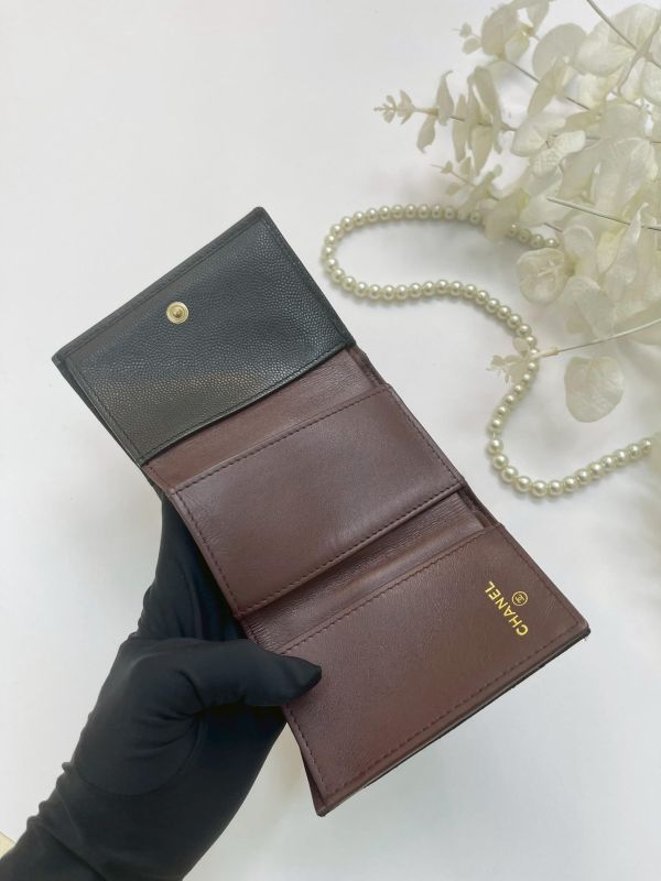 【9成新】CHANEL  COCO迷你雙層三折短夾 