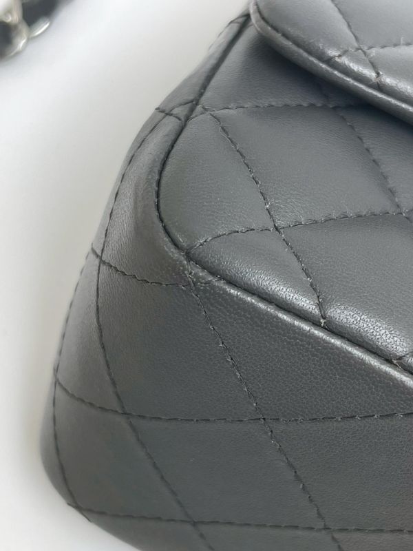 【95成新】CHANEL 方胖 晶片款深灰 