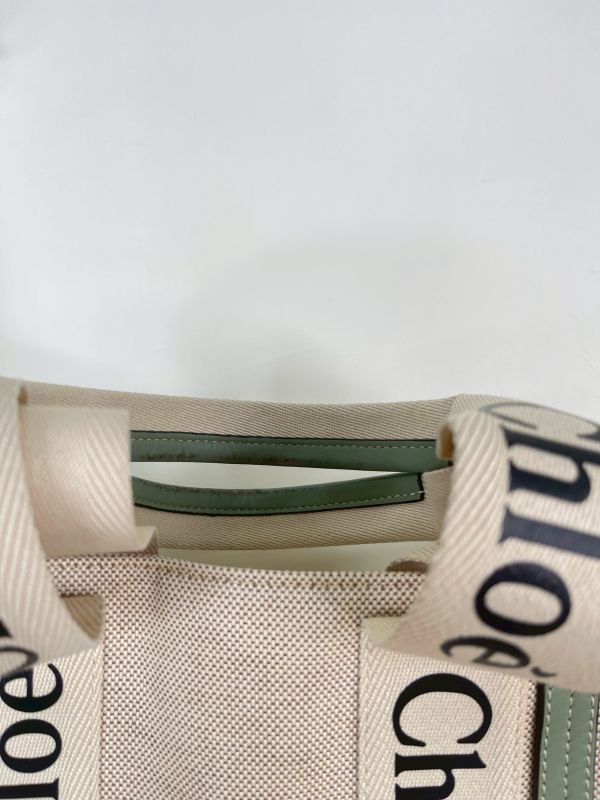 【分期0利率】Chloé 中號Woody Tote Bag 綠【85成新】 