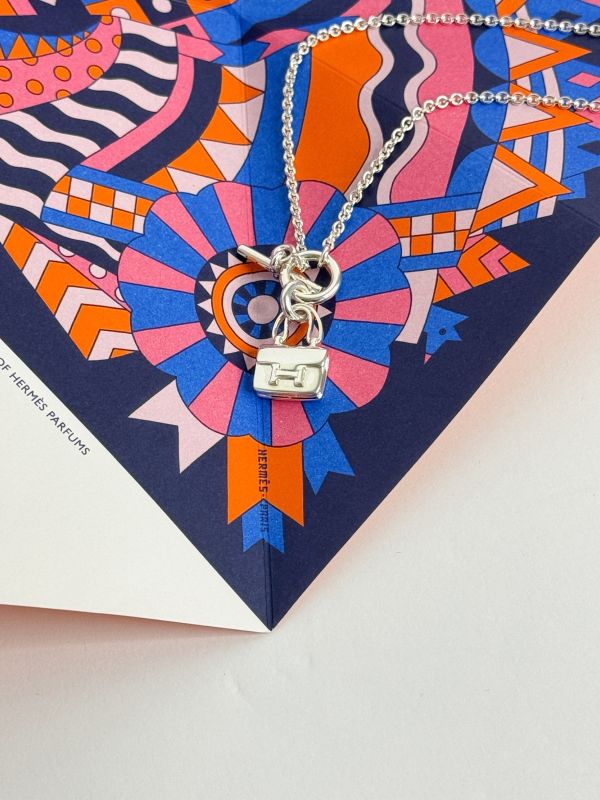 【分期0利率】HERMES CONSTANCE包造型純銀T扣項鍊【全新品】 