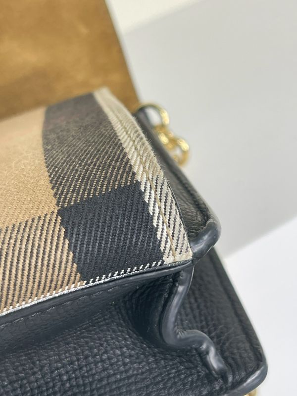 【分期0利率】BURBERRY Macken Baby 格紋鍊條包【9成新】 