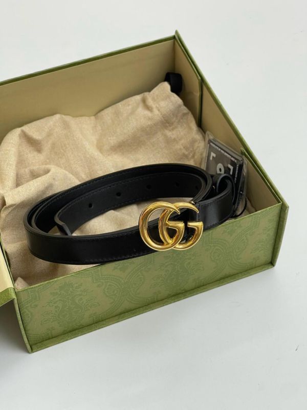 【95成新】GUCCI 雙G皮帶 2公分 