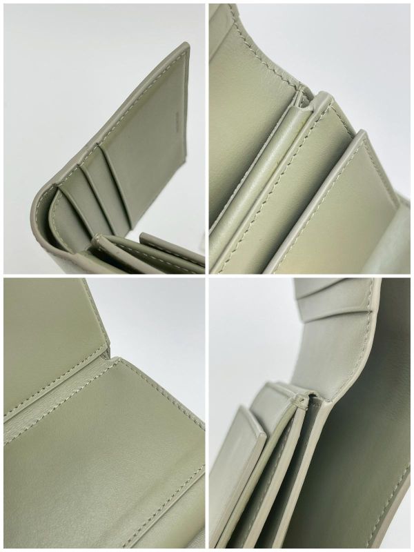 【9成新】CELINE 亮面牛皮革TRIOMPHE三折短夾 