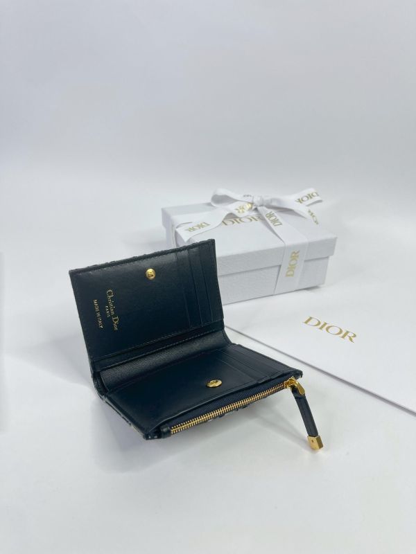 【未使用閒置品】Dior 老花零錢短夾 