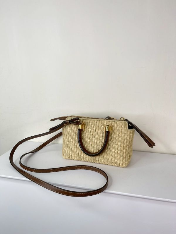 【分期0利率】FENDI BY THE WAY 竹編兩用迷你波士頓包【95成新】