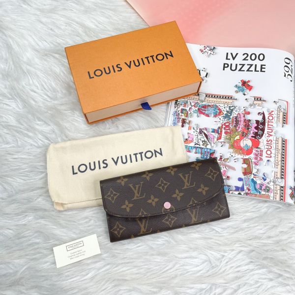 【12期0利率】LV EMILIE經典Monogram釦式長夾【9成新】 
