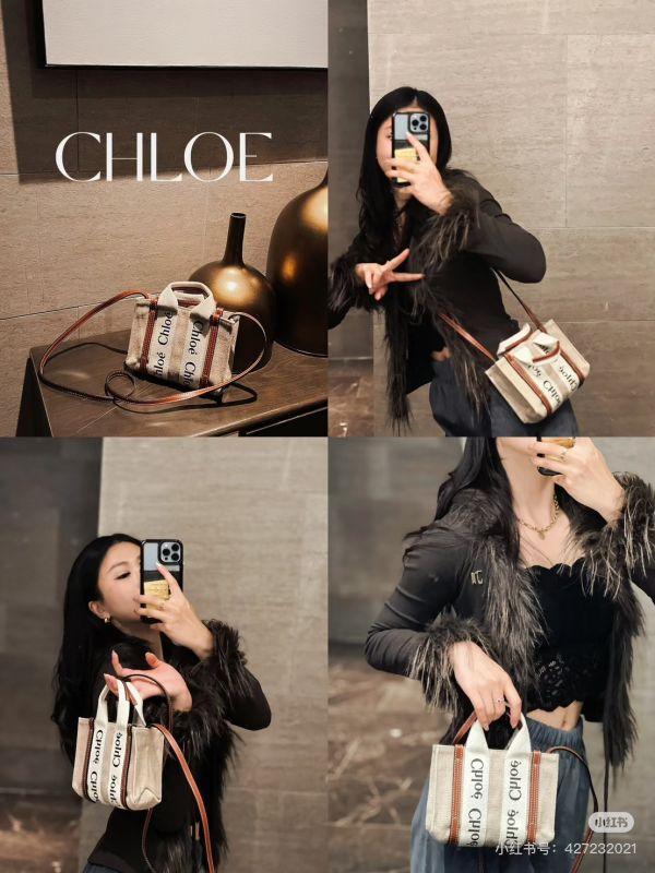 【9成新】CHLOE mini woody tote bag 