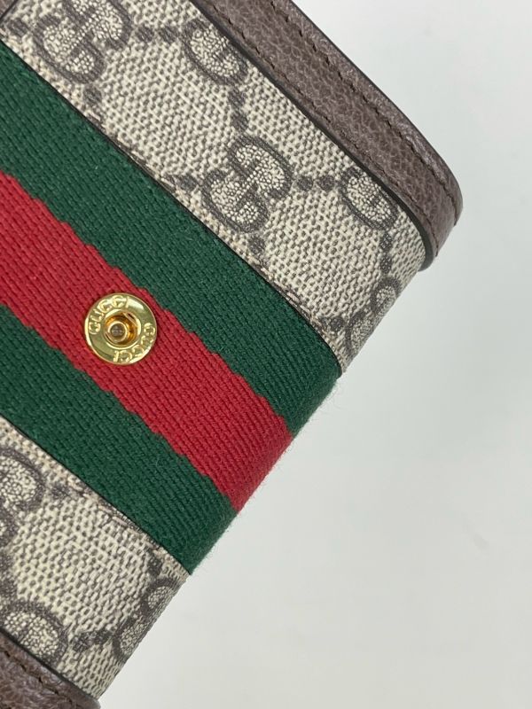 【分期0利率】GUCCI GG紅綠織帶老花中夾【95成新】 