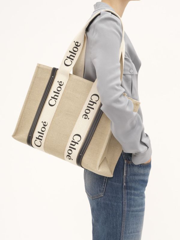 【12期0利率】【全新品】Chloé 中號Woody Tote Bag 深藍 