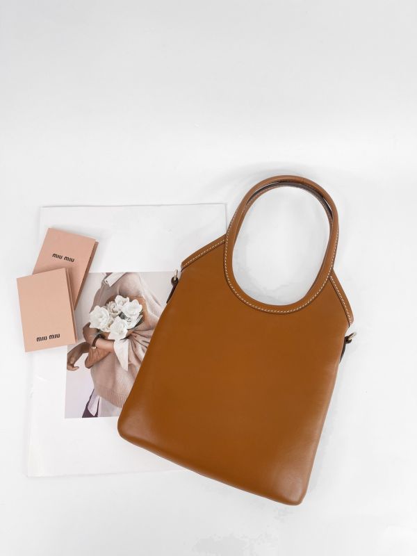 【95成新】MIUMIU IVY 皮革手提包 MINI 