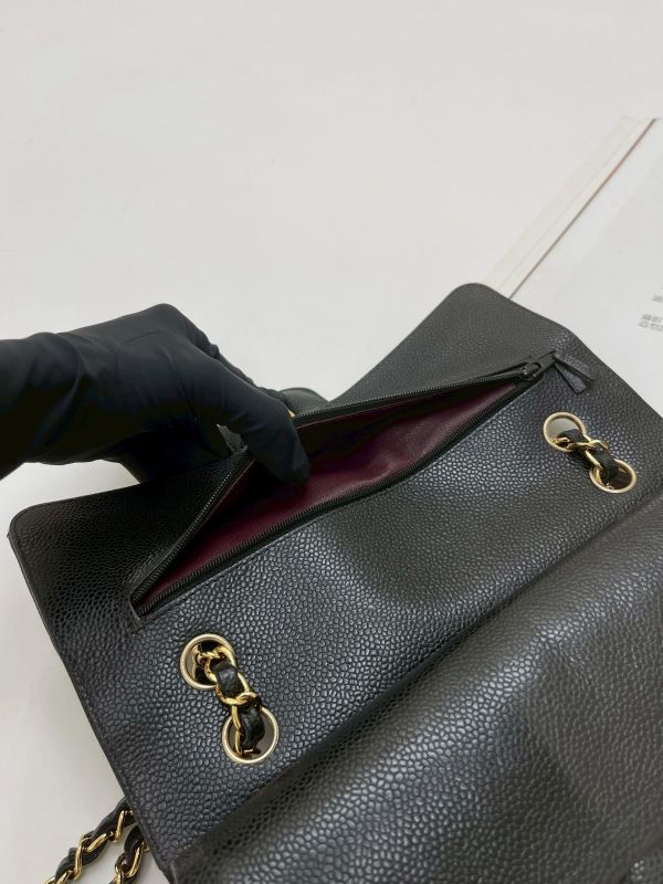 【95成新】CHANEL CF25 黑金牛皮 