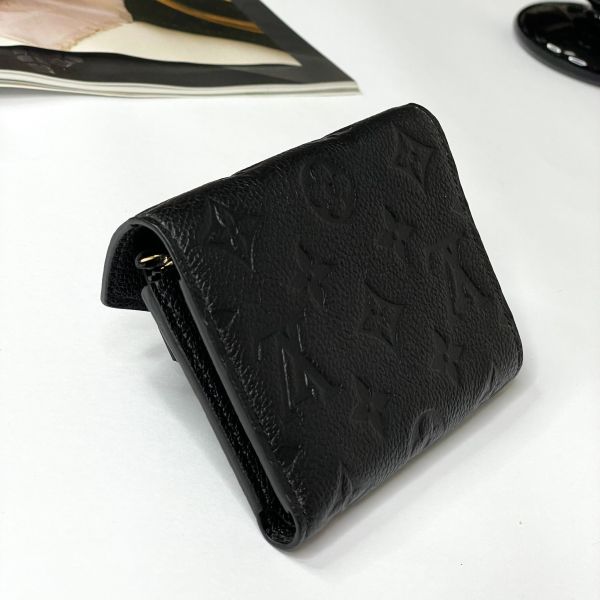 【12期0利率】LV壓紋三摺短夾【全新閒置】 