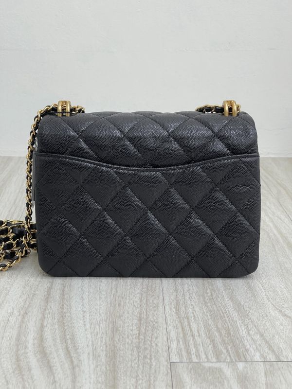 【95成新】CHANEL 22K 雙鍊條方胖 