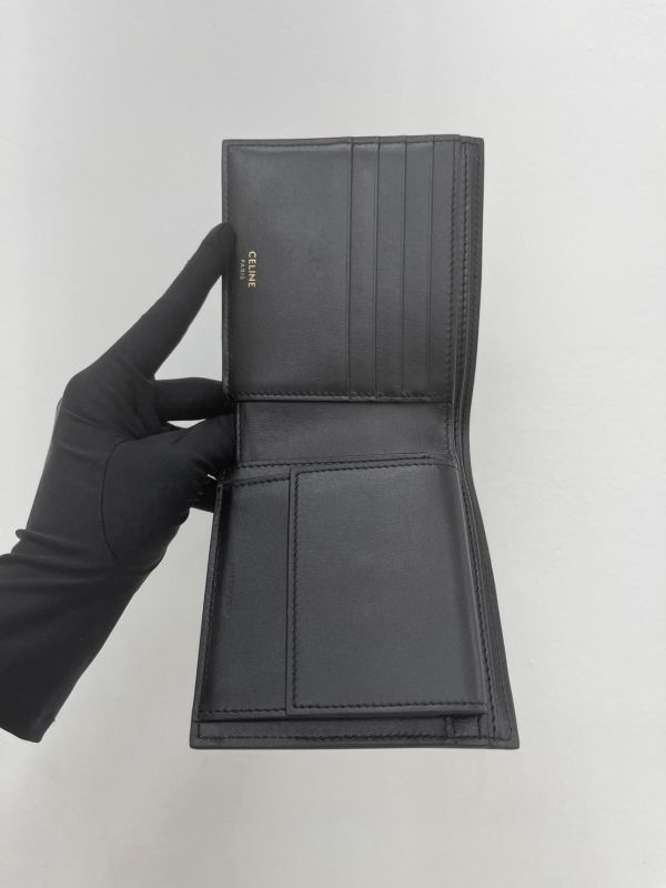 【99成新】CELINE 標誌印花對折短夾 