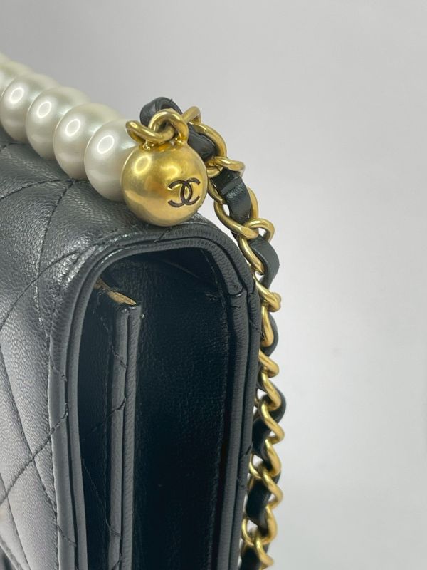 【95成新】CHANEL 19SS 珍珠方形口蓋包 