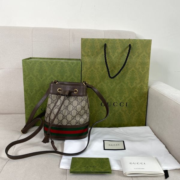 【12期0利率】【二手】GUCCI OPHIDIA  迷你水桶包 