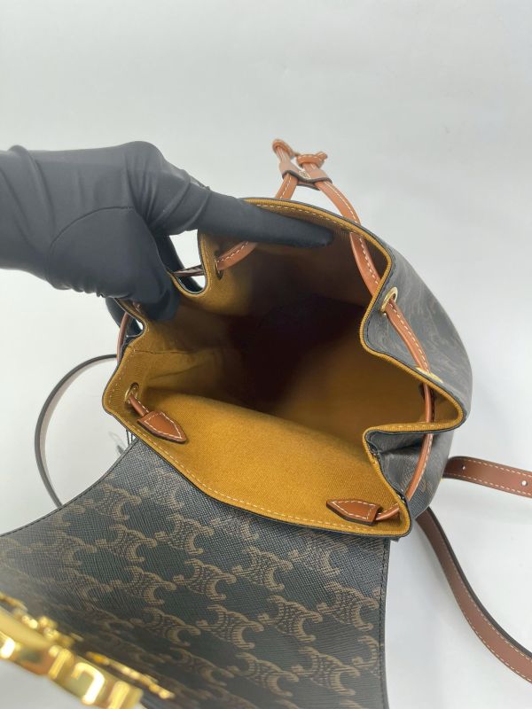 【99成新】CELINE BONNIE標誌印花背包 