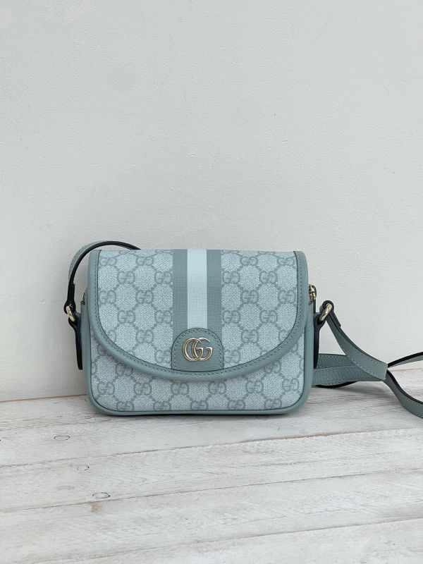 【未使用閒置品】GUCCI Ophidia 迷你翻蓋斜背包 