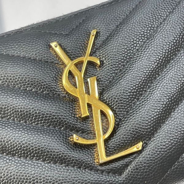 【12期0利率】 YSL魚子醬拉鍊長夾【9成新】 