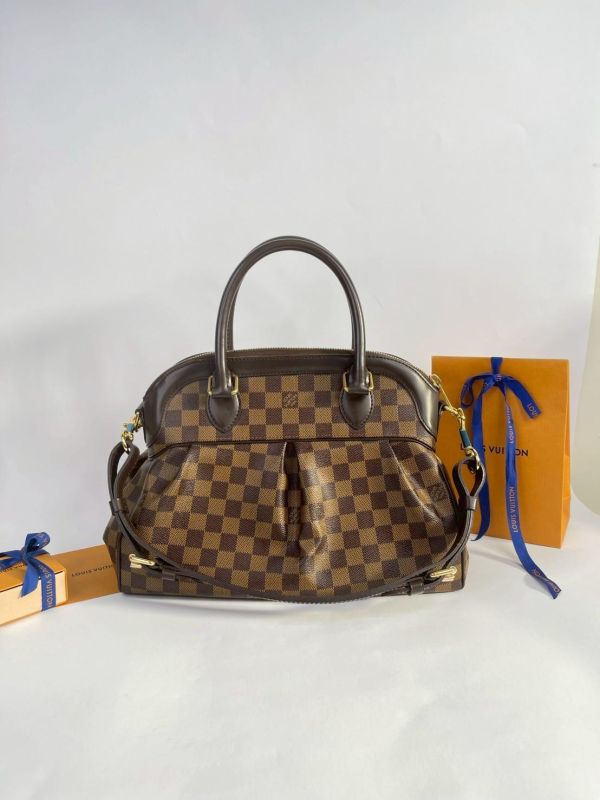 【9成新】LV Damier Trevi PM 手提肩背兩用包 