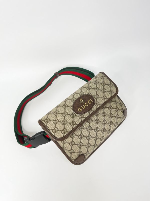 【95成新】GUCCI Supreme虎頭胸包 
