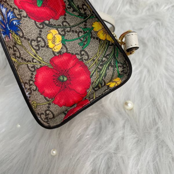 【全新閒置】【12期0利率】GUCCI Padlock 列 花卉系小型肩背包(498156-白) 