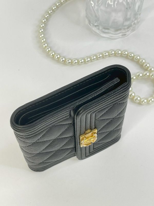 【9成新】CHANEL BOY 三折短夾 