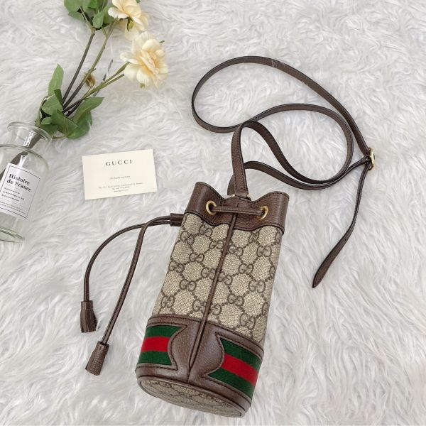 【分期0利率】GUCCI OPHIDIA GG 迷你水桶袋 【95成新】 