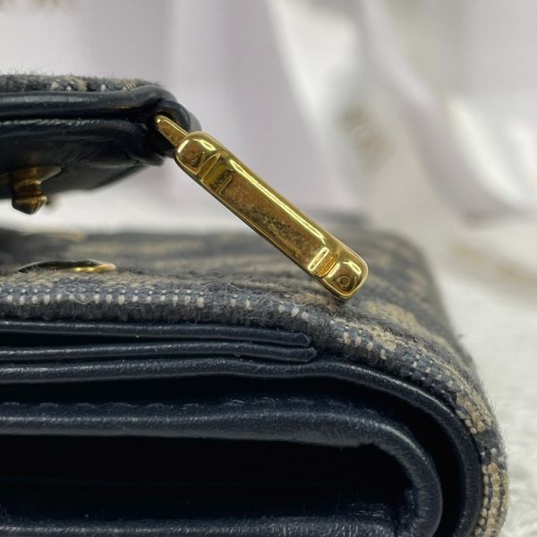 【成新】【12期0利率】DIOR SADDLE LOTUS 三折短夾 