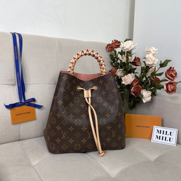 【未用閒置品】【12期0利率】LV NéoNoé復刻編織提把老花水桶包 