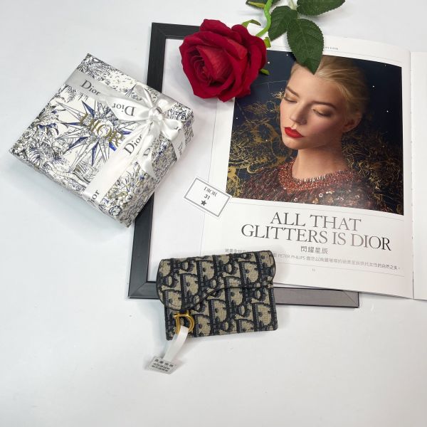 【12期0利率】DIOR SADDLE BLOOM 卡夾【23年1月台灣購證】【9成新】 