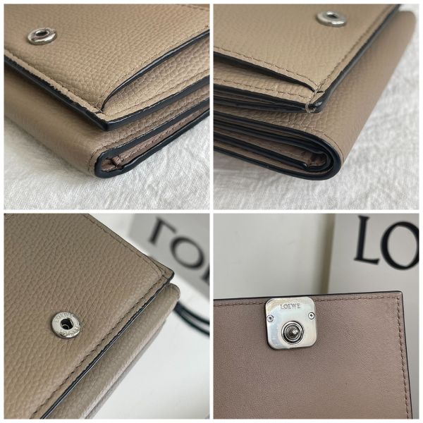 【12期0利率】LOEWE Anagram三折短夾【9成新】 