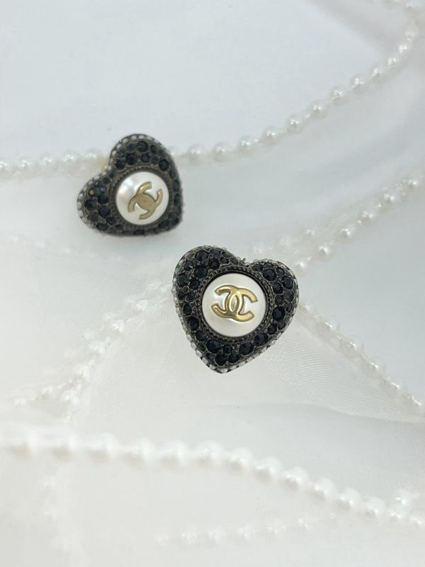 【95成新】CHANEL 22B 愛心針式耳環 